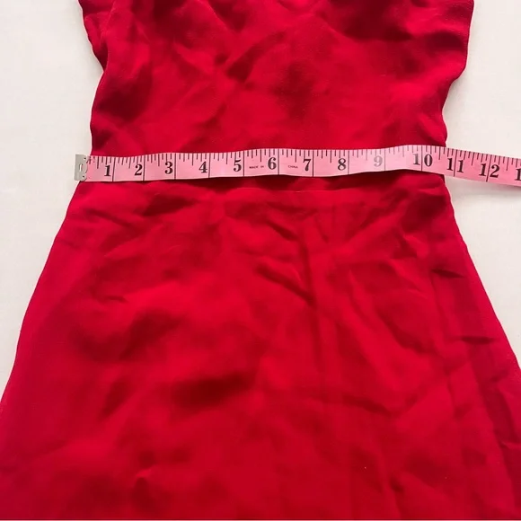 Reformation Cassandra Dress Cherry Red - Picture 7 of 9